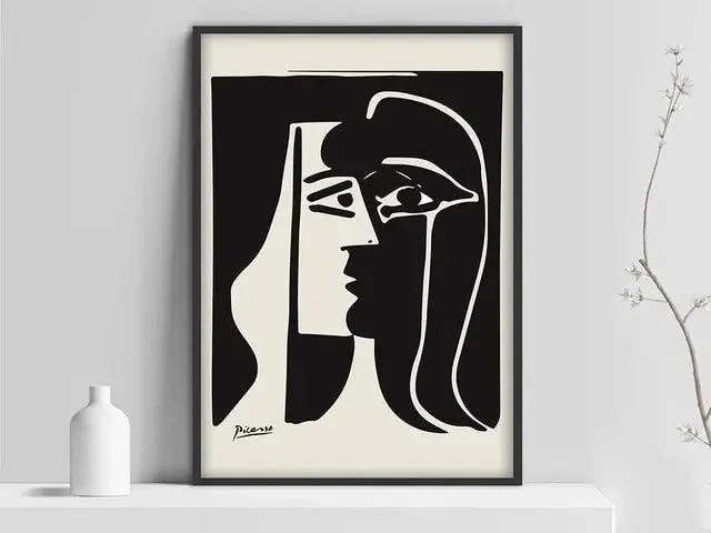 Black & White Face By Picasso -