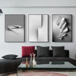 Black White Geometry Space