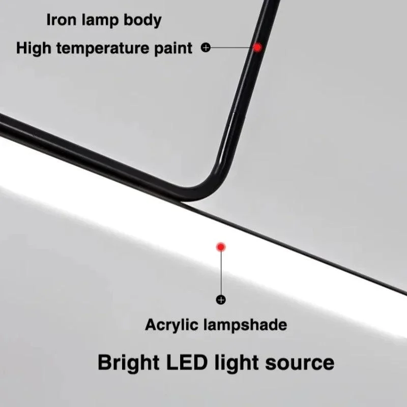 Black White Minimal Long Tube Lighting Chandelier Dimmable Led Home Decorate -