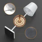 Black White Nordic Small Lamp Lighting LED Charging Decoration