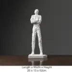 Black White Pixel Figurine tag1