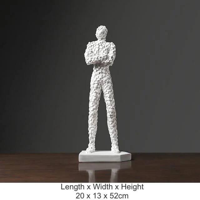 Black & White Pixel Figurine -  - #tag1#