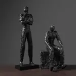 Black White Pixel Figurine tag1