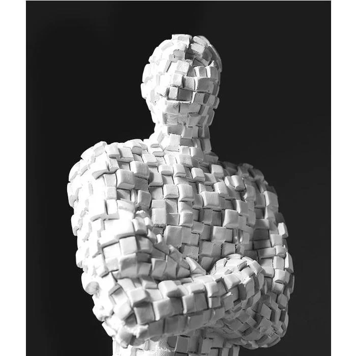 Black & White Pixel Figurine -  - #tag1#