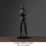 Black White Pixel Figurine tag1