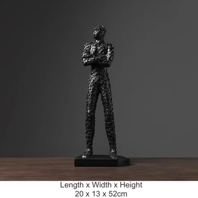 Black & White Pixel Figurine -  - #tag1#