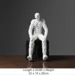 Black White Pixel Figurine tag1