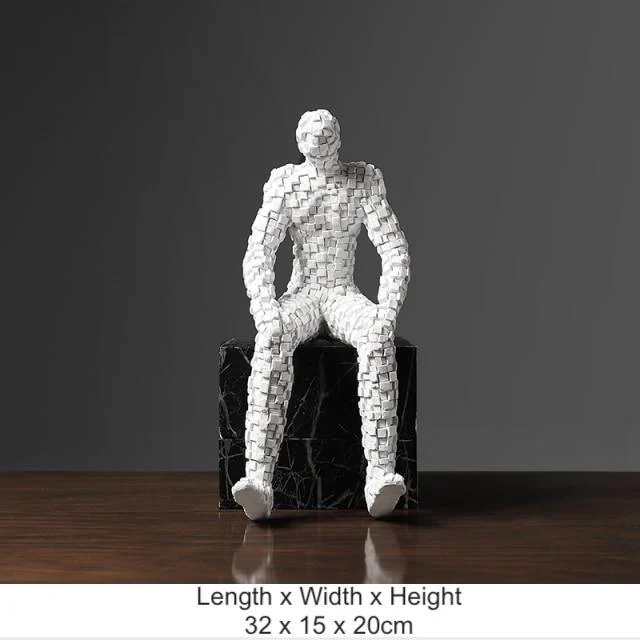 Black & White Pixel Figurine -  - #tag1#