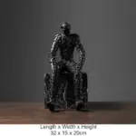 Black White Pixel Figurine tag1