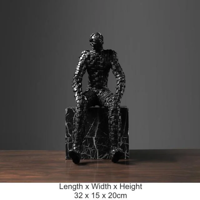 Black & White Pixel Figurine -  - #tag1#