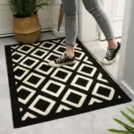 Black_White_Rug_Chess_Table_Pattern_for_Front_Door_Carpet_Decor_-_-4139440 Black White Rug Chess Table Pattern for Front Door Carpet Decor