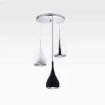 Black White Silver Minimalist LED Pendant Lights tag1