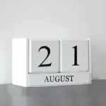 Black White Wooden Block Calendar