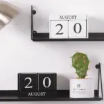 Black White Wooden Block Calendar