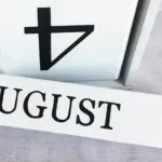 Black White Wooden Block Calendar