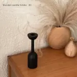 Black Wooden Candlestick Holders tag1