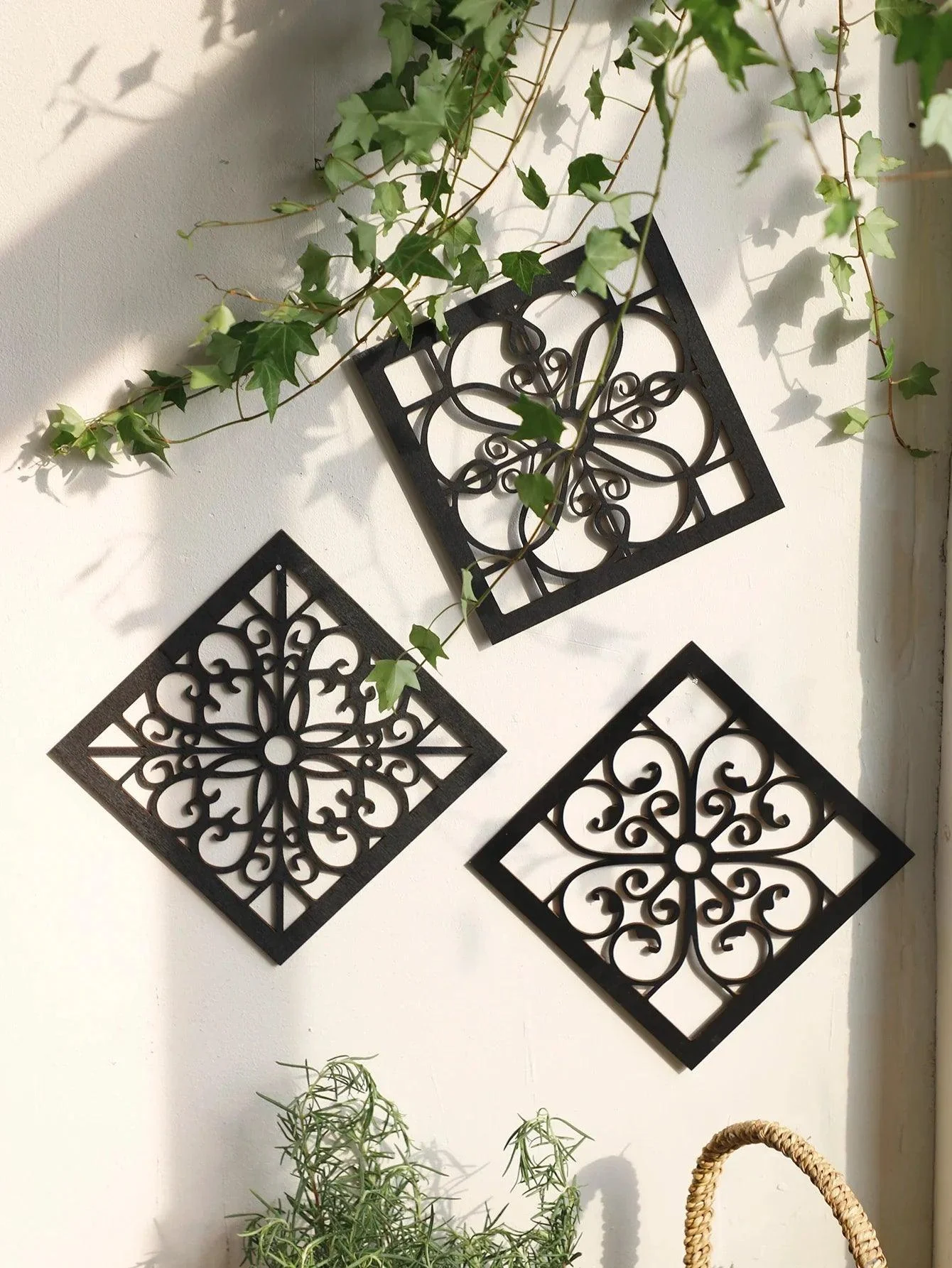 Black Wooden Wall Decor -  - #tag1#