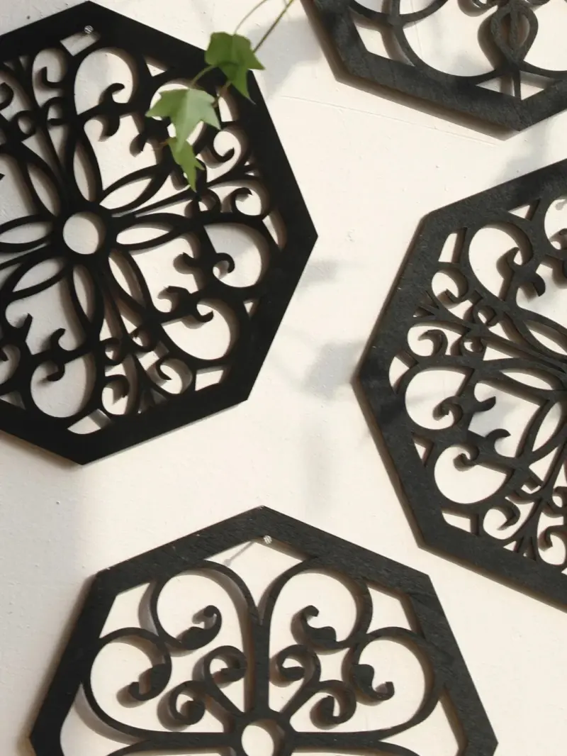 Black Wooden Wall Decor tag1