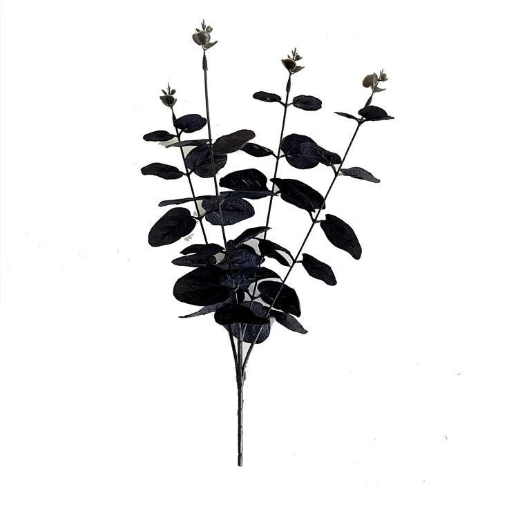 Black Zamioculcas Leaves Bunch Halloween Christmas Party Ornamental Flower -  - #tag1#