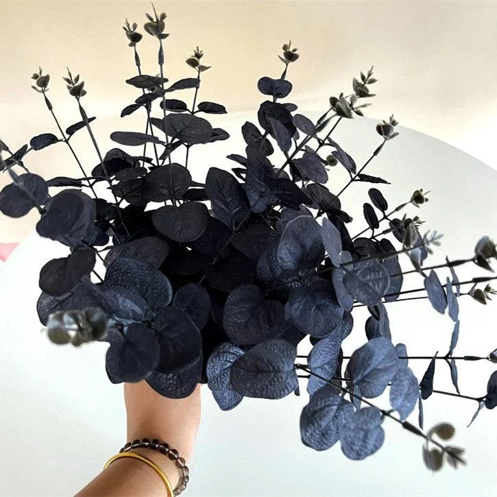 Black Zamioculcas Leaves Bunch Halloween Christmas Party Ornamental Flower -  - #tag1#