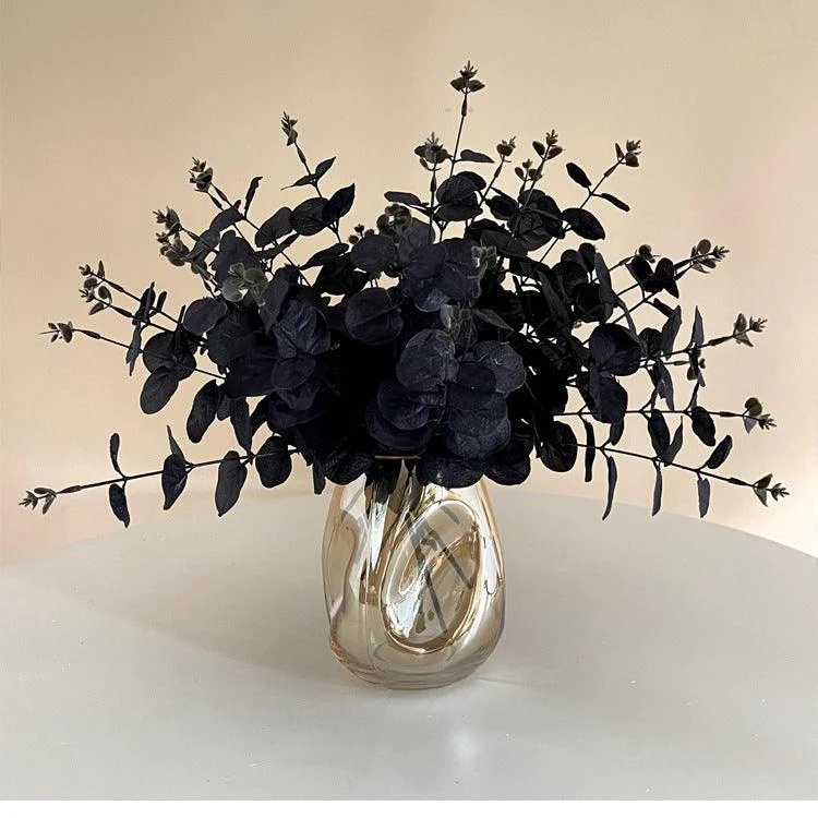 Black Zamioculcas Leaves Bunch Halloween Christmas Party Ornamental Flower -  - #tag1#