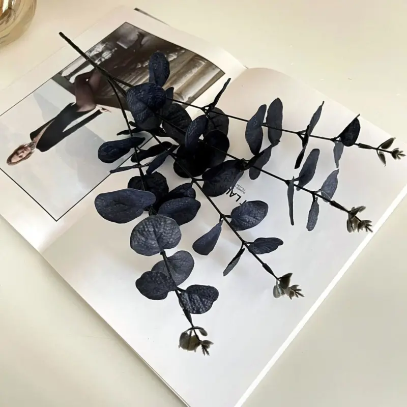 Black Zamioculcas Leaves Bunch Halloween Christmas Party Ornamental Flower tag1
