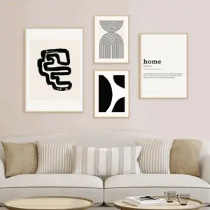 Black and White Abstract Wall Art