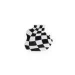 Black and White Check Board Ceramic Vase