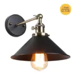 Black and White Vintage Wall Sconce Lamp Indoor Lighting Knob Switch tag1