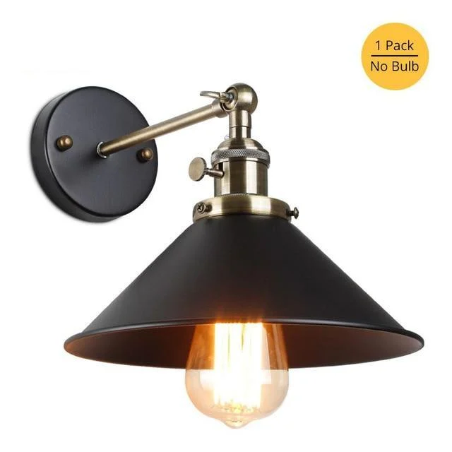 Black and White Vintage Wall Sconce Lamp Indoor Lighting Knob Switch -  - #tag1#
