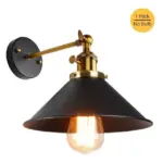 Black and White Vintage Wall Sconce Lamp Indoor Lighting Knob Switch tag1