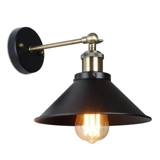 Black and White Vintage Wall Sconce Lamp Indoor Lighting Knob Switch -  - #tag1#