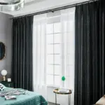 Blackout Luxury Dark Green Curtain tag1