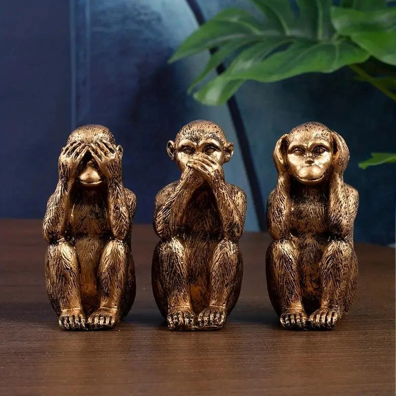 BlissCraft™ | Classic & Vintage Monkey Figurine Decor -  - #tag1#