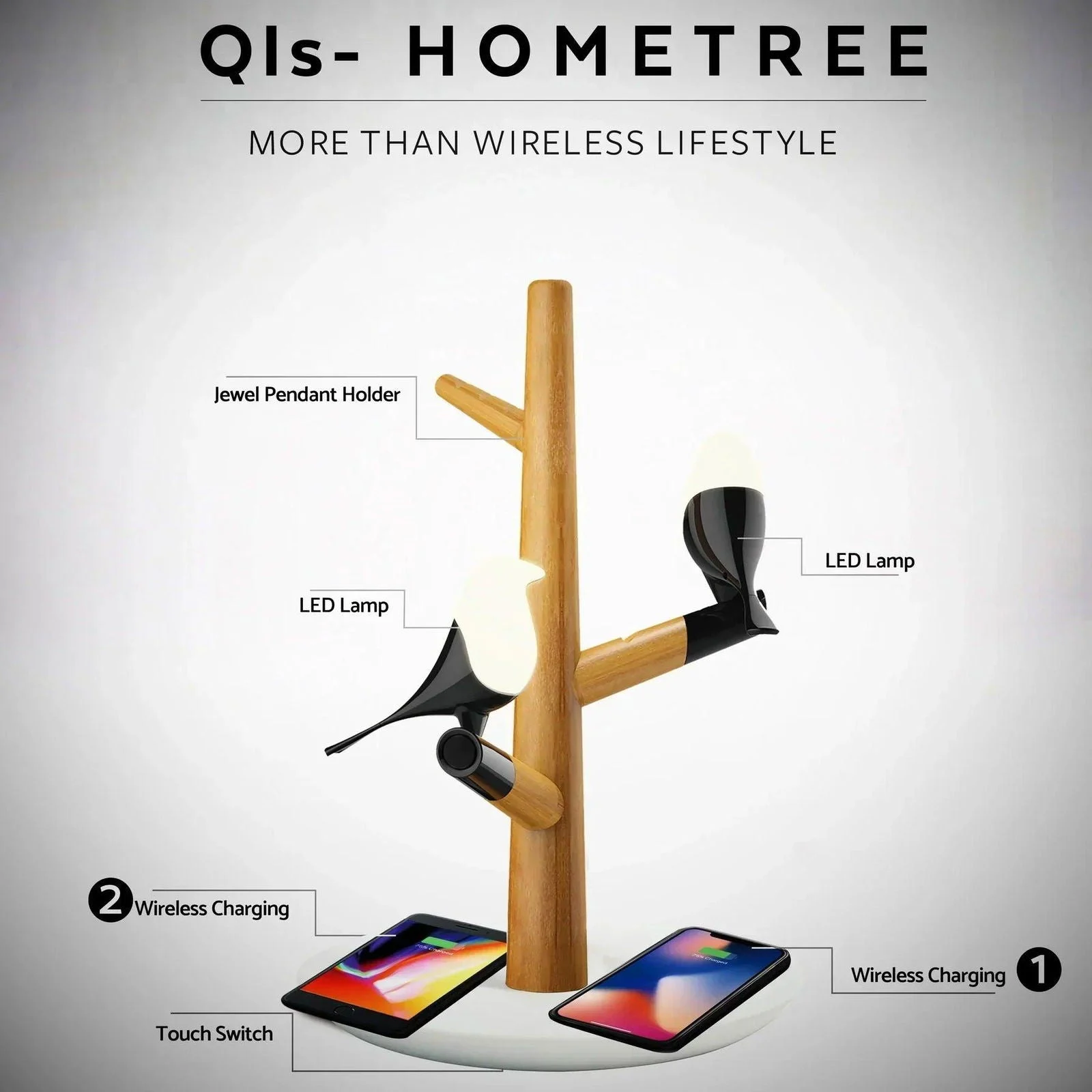 Bliss Lamp with Dual Wireless Phone Charger -  - #tag1#