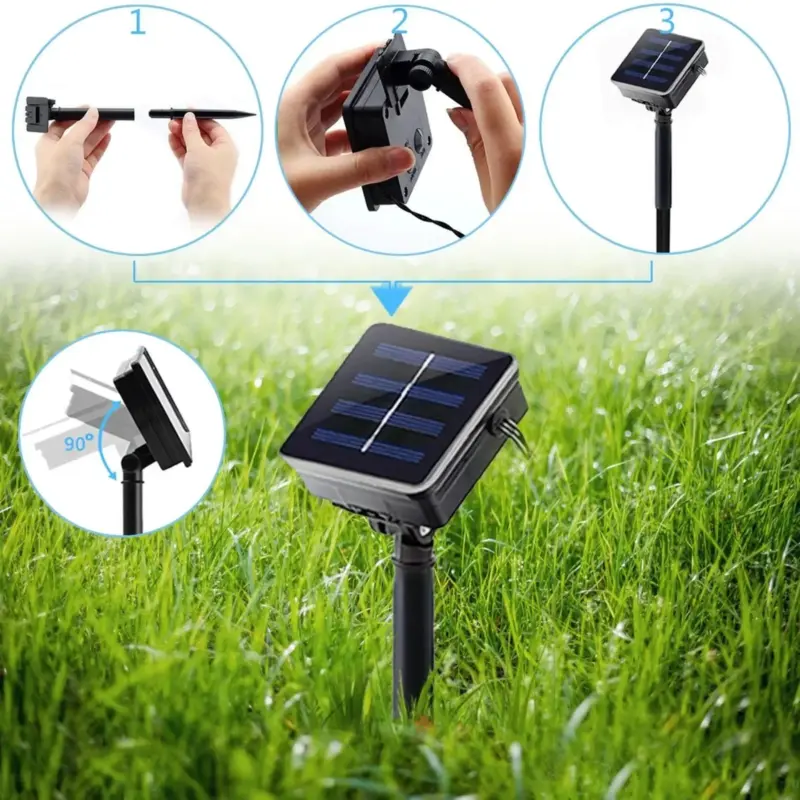 Bloem String Licht Solar 50 Leds Sprookjesachtige Verlichting Buiten Tuin Bruiloft Kerstdecoratie Waterdichte Huis Slinger Roos 0721ebf9 cb38 4ef5 9c3c 981ab51971a9