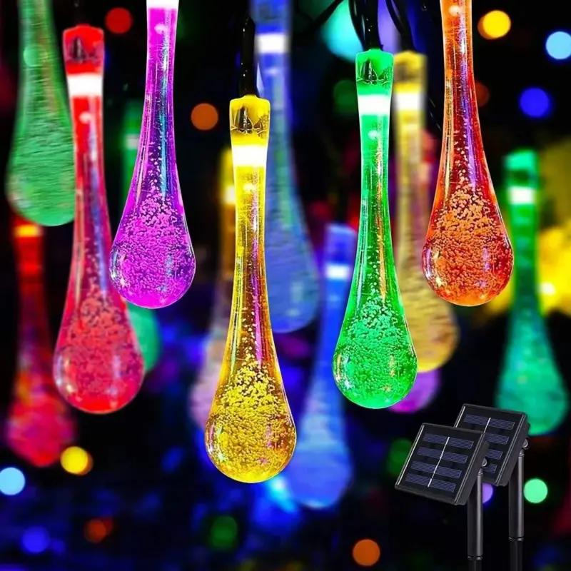 Bloem String Licht Solar 50 Leds Sprookjesachtige Verlichting Buiten Tuin Bruiloft Kerstdecoratie Waterdichte Huis Slinger Roos ef21d681 767d 4f69 a136 c4785fbd2c87