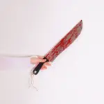 Blood knife halloween decoration tag1