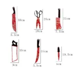 Blood knife halloween decoration tag1