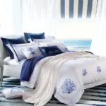 Blue Embroidery on White Duvet Cover set Egyptian Cotton Soft Bedding Set Hotel Duvet Cover Set 56e46827 aba7 46b1 9d96 989467cf65b8