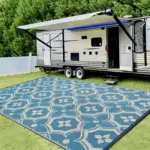 BlueBliss Outdoor Rug Geometric Polypropylene Rug tag1