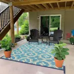 BlueBliss Outdoor Rug Geometric Polypropylene Rug tag1