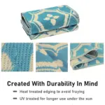 BlueBliss Outdoor Rug Geometric Polypropylene Rug tag1