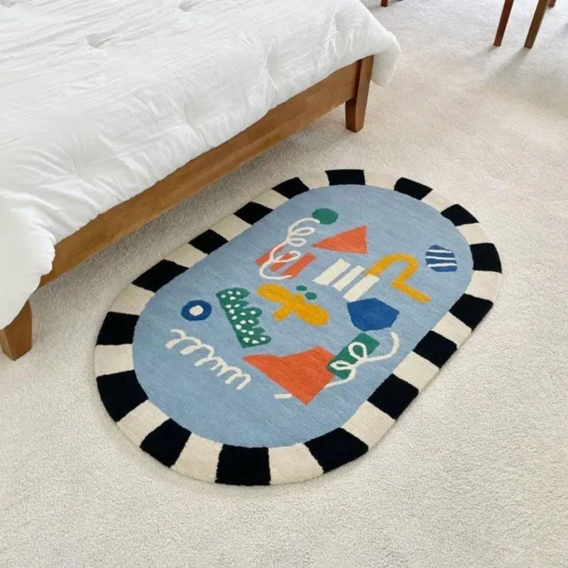 Blue Abstract Rug tag1