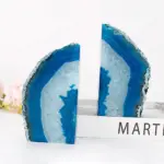 Blue Agate Bookend 2 Piece Set