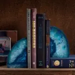 Blue Agate Bookend 2 Piece Set