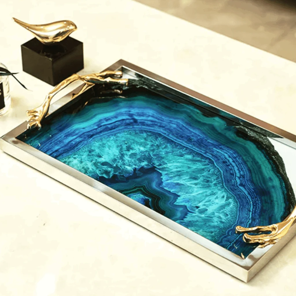 Blue Agate Tray -