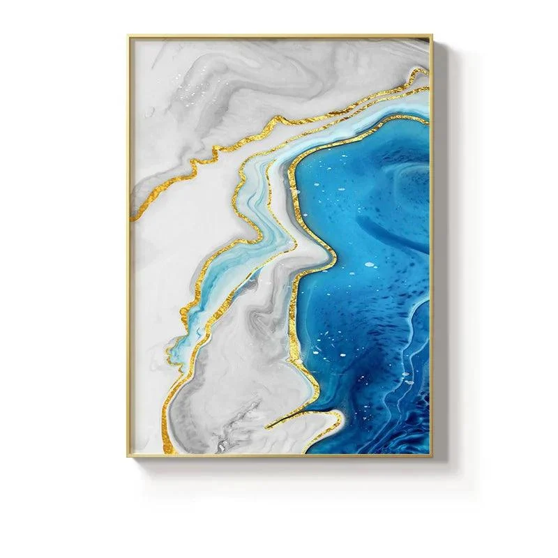 Blue Agate Water Canvas -