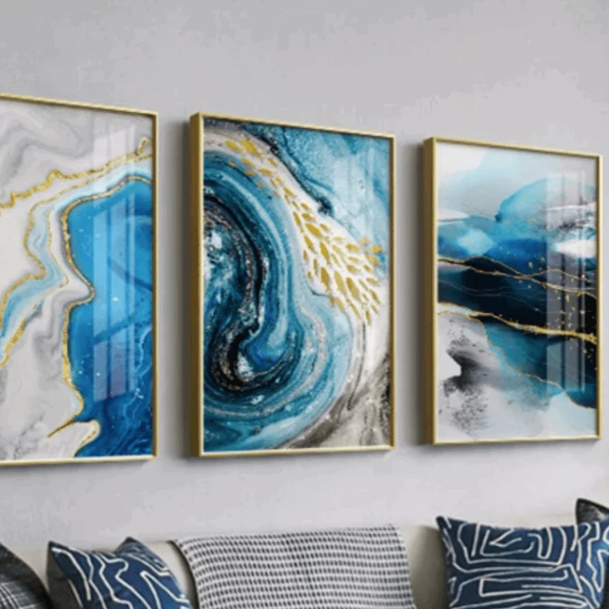 Blue Agate Water Canvas -