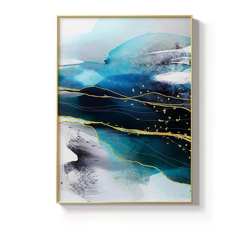 Blue Agate Water Canvas -